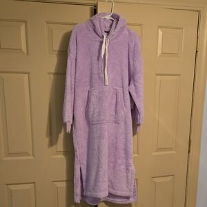 Cozy Lavender Hooded Robe